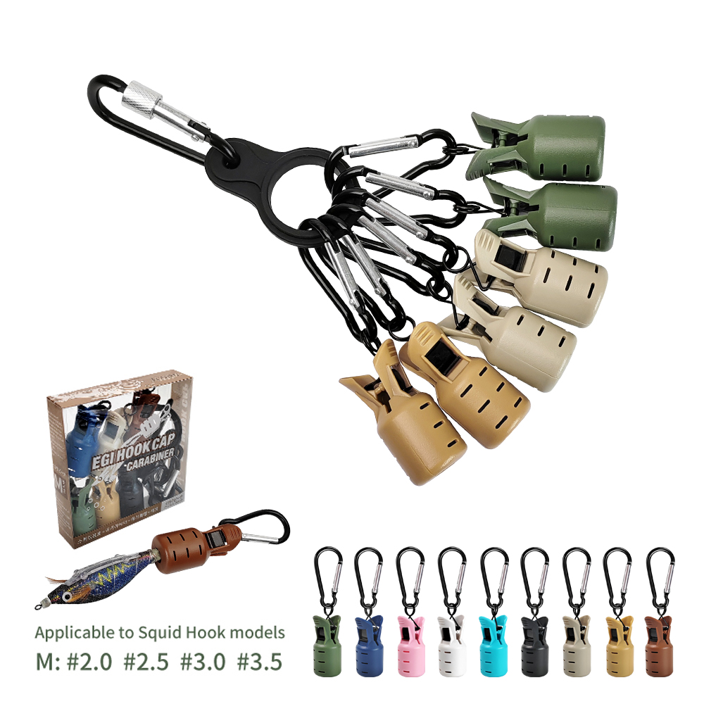 Fishing Hook Size - イカジグフックカバー 耐久性のあるPP素材 木製エギ釣りフックカバー Mサイズ アンブレライカジグフックプロテクター