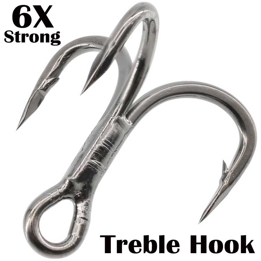 Fishing Hook Offset - 釣り用のクラシックな炭素鋼フックのセット,大きな釣り針用のトリプルフックのセット