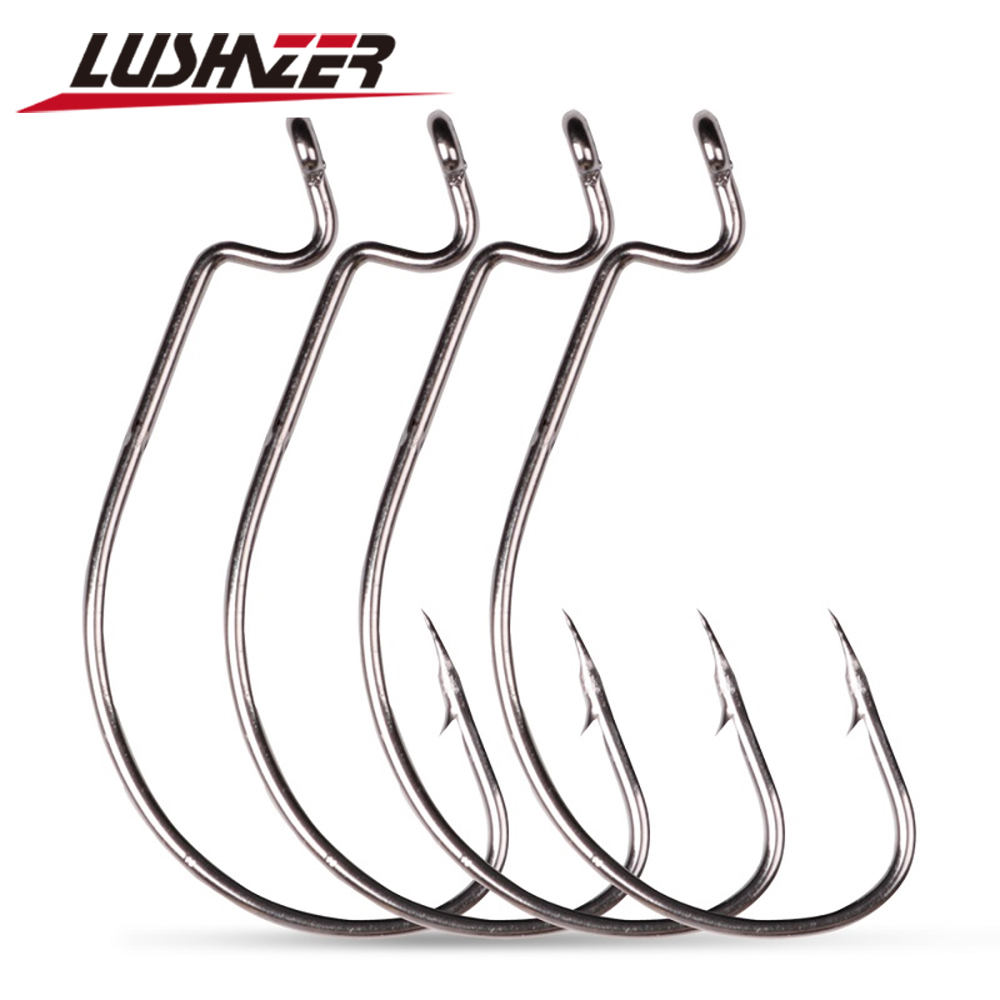 LUSHAZER 10 ピース/ロット炭素鋼釣りフックジグク - Fishing Hook Barbless のレビューと価格