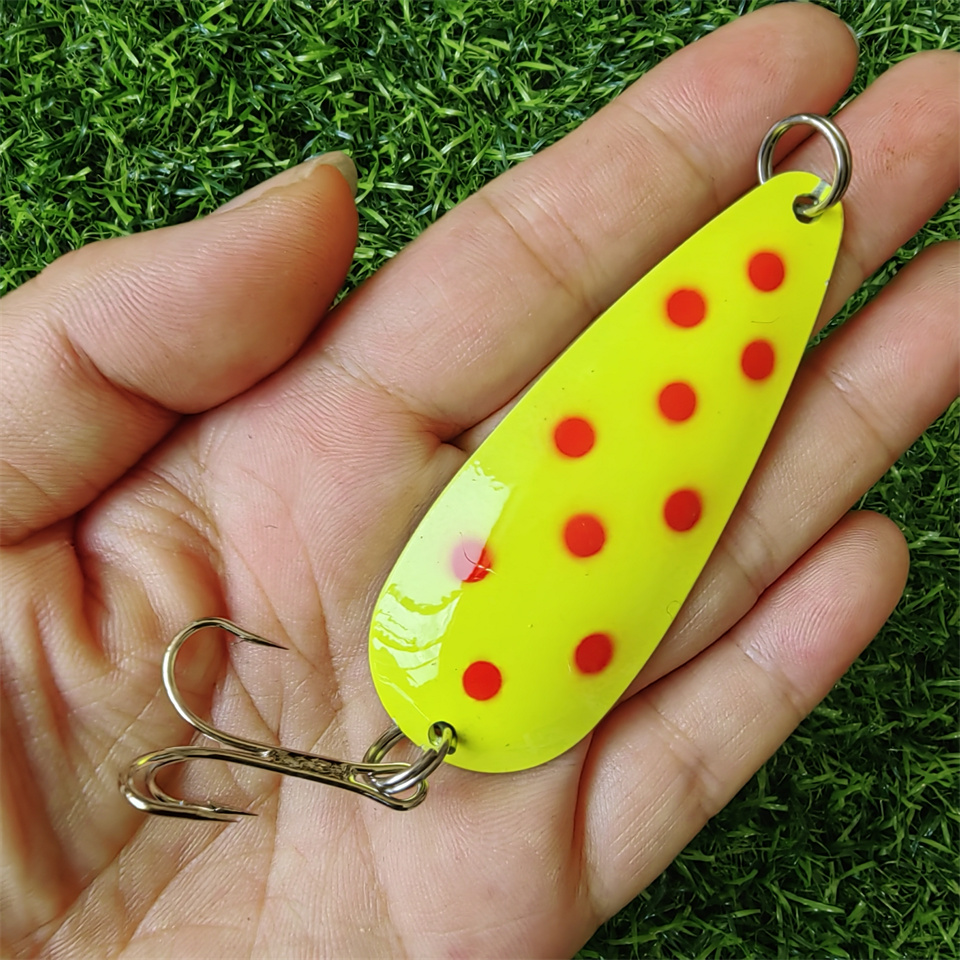 スプーンタイプのリジッドメタルルアー,スイムベイト,スピナー - Fishing Hook Treble のレビューと価格