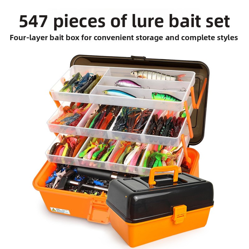 大型4層構造の屋外用ソフトルアー、鉛製ヘッドフック、547個 - Fishing Hook のレビューと価格