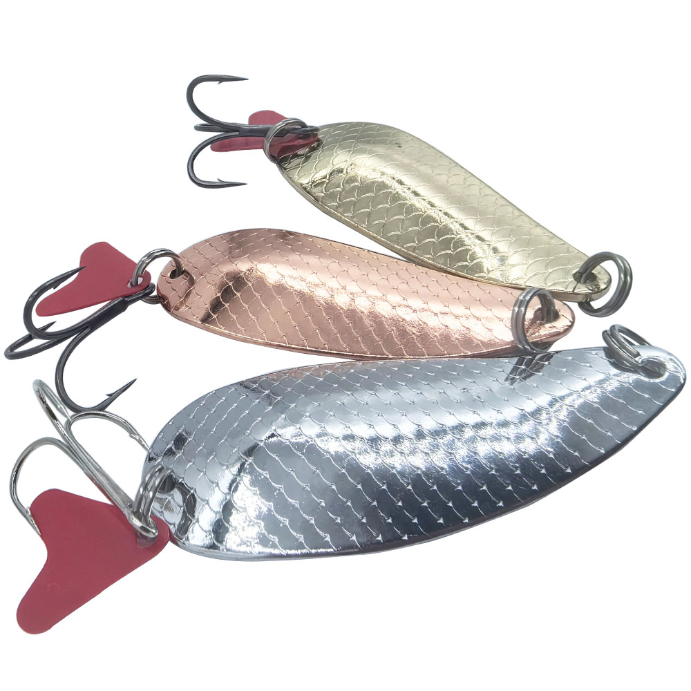 トラウト釣り用スプーンルアー シルバーゴールドスプーン トレ - Fishing Hook Treble のレビューと価格