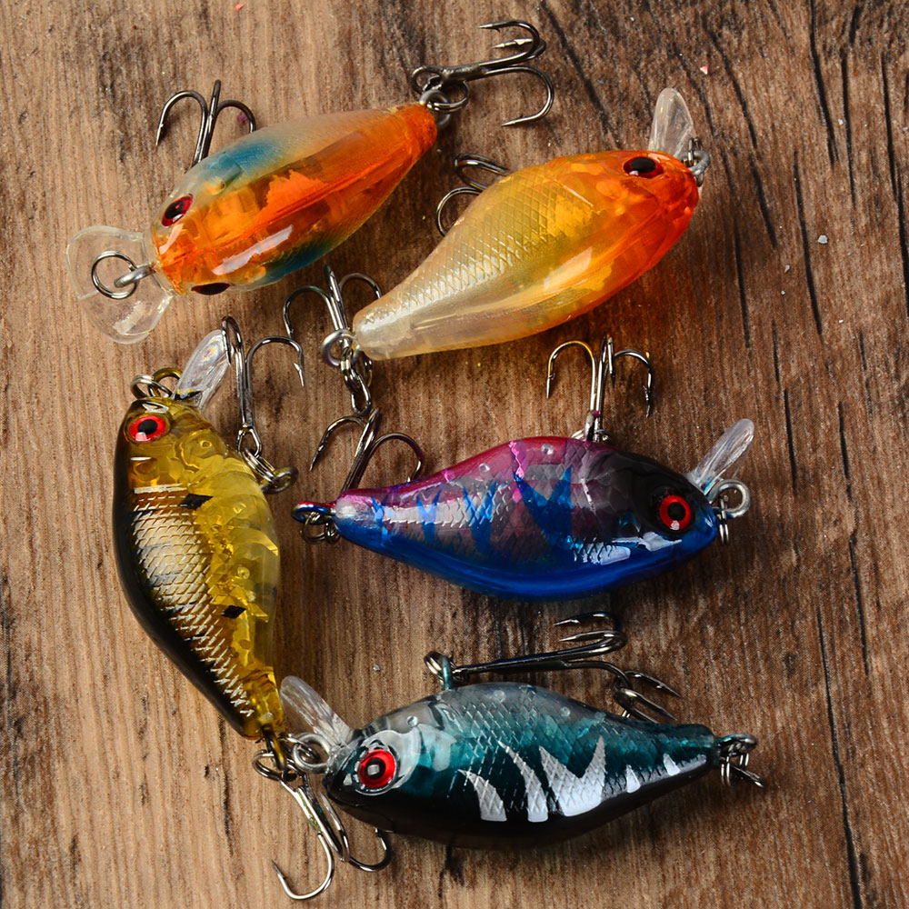 5 個フローティングクランクベイト餌釣りルアーウォブラーカー - Fishing Hook Treble のレビューと価格