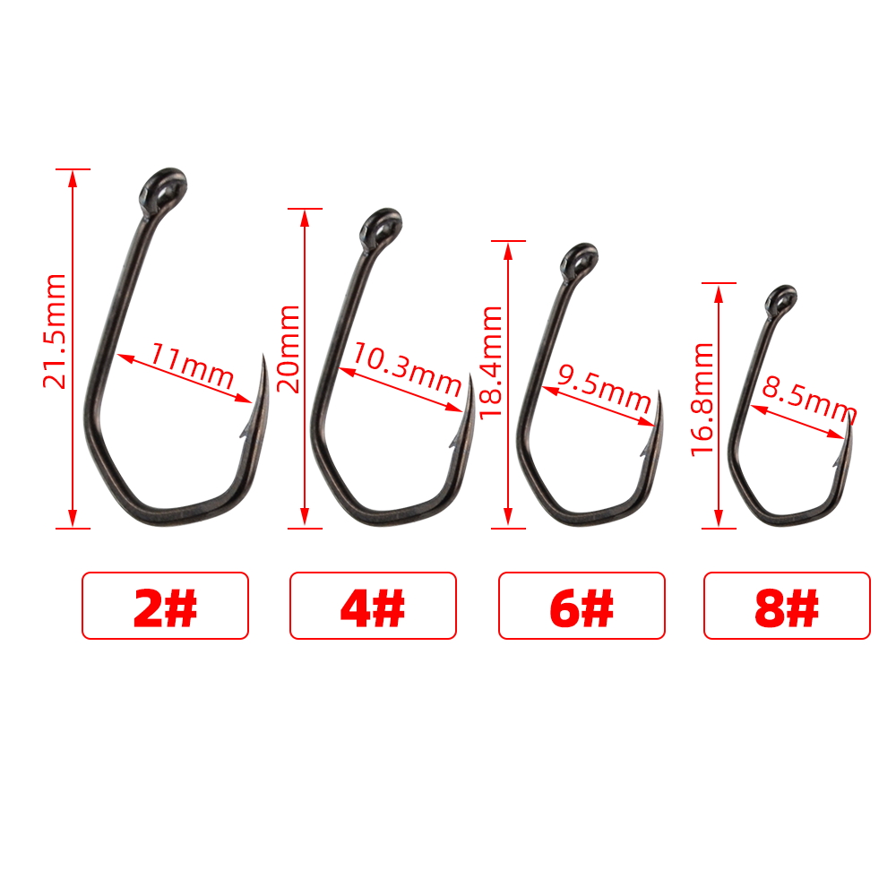 50 個鯉釣りフック有刺鉄線ピンポイント爪フック PTFE  - Fishing Hook Barbless のレビューと価格