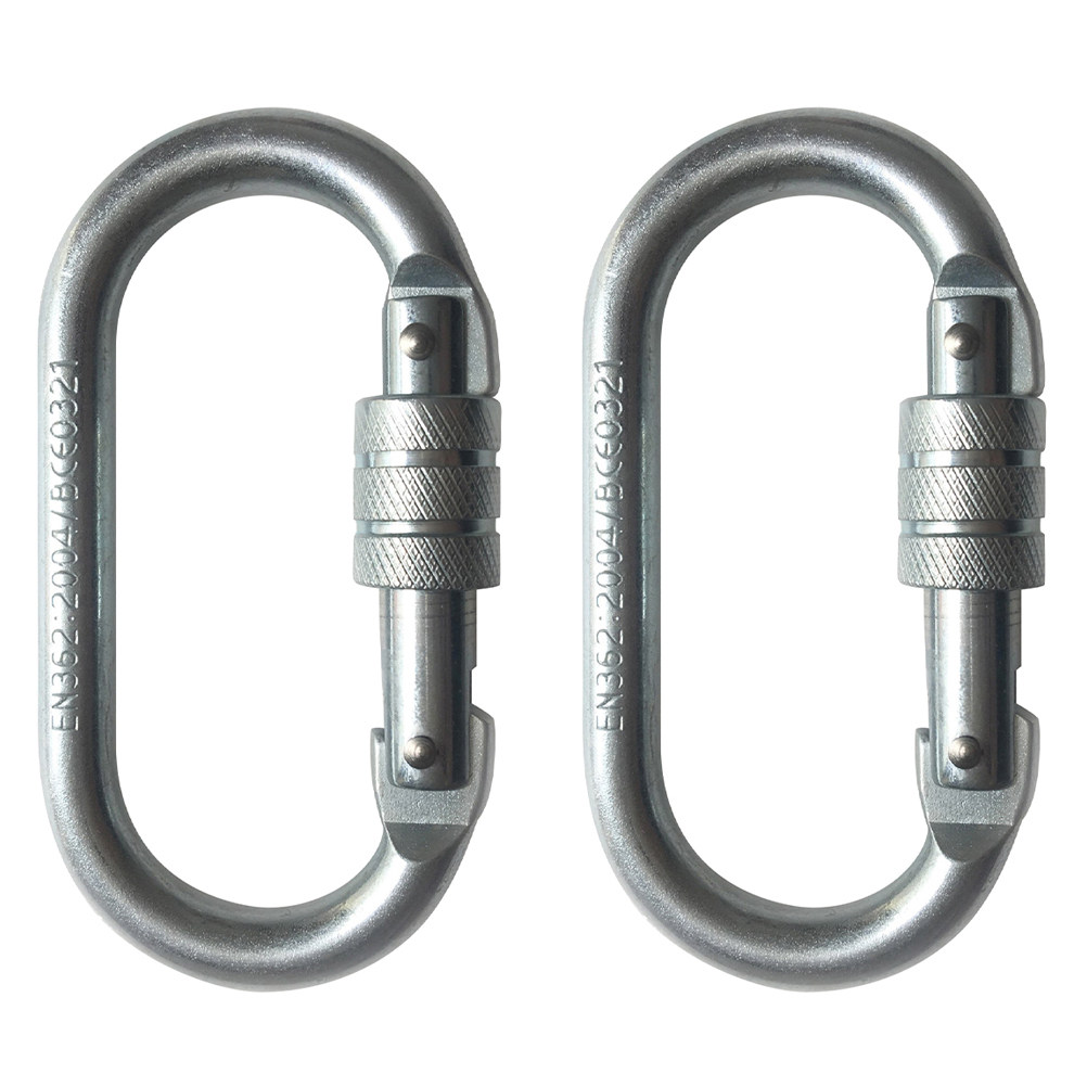2個入り、鋼合金製安全ロック付きカラビナクリップ。軽量で丈夫 - Fishing Hook のレビューと価格